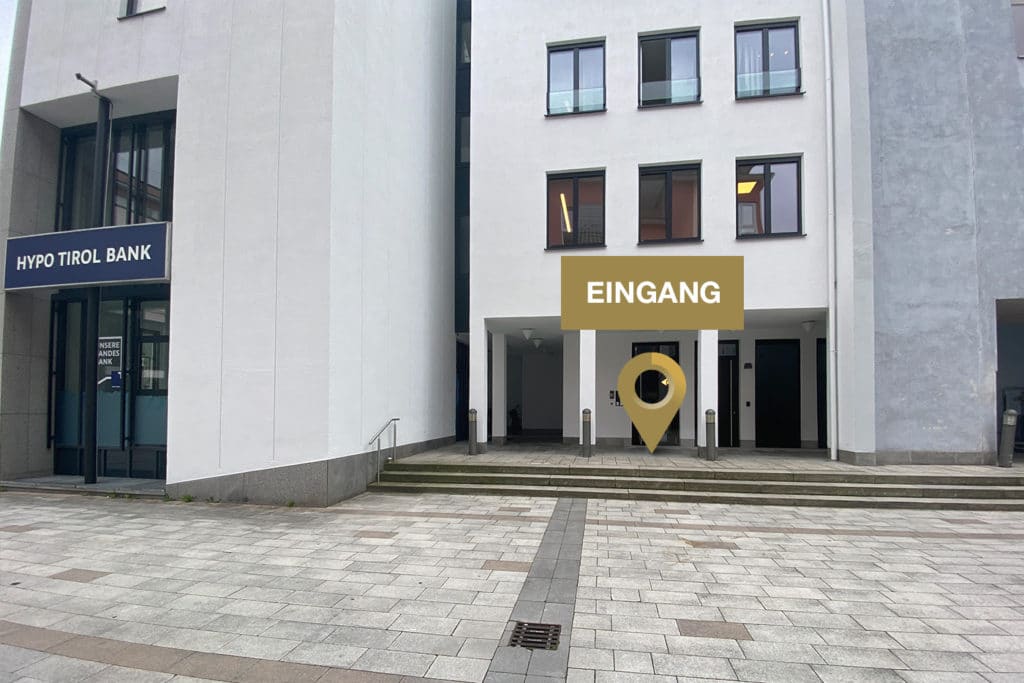 Dr. Julia Fuchs Fachärztin für innere Medizin und Nierenerkrankungen, Kufstein, Wahlarzt Terminanfragen telefonischStandort, Eingang außen